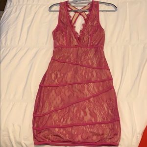 Pink lace dress
